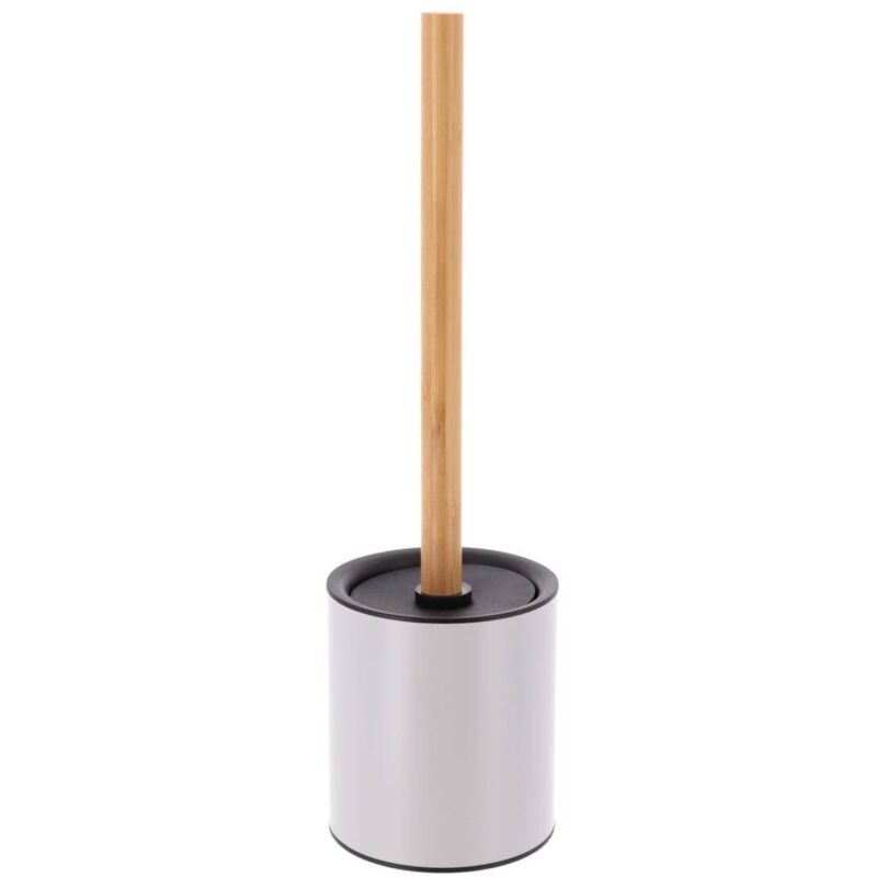 foto del prodotto tendance scopino in metallo con gambo in bamb grigio chiaro