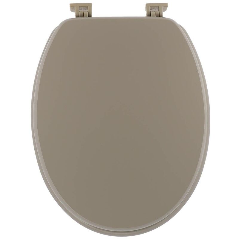 foto del prodotto tendance sedile del water in mdf da 18 pollici con chiusure in plastica taupe