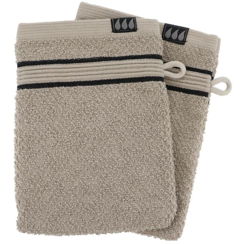 foto del prodotto tendance set di 2 flanelle 15x21 cm 100 cotone cordoncino nero