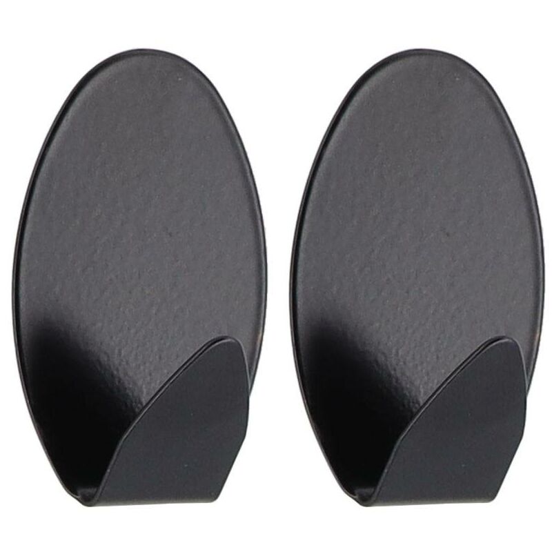 foto del prodotto tendance set di 2 ganci ovali da 3 m in acciaio inox verniciato nero