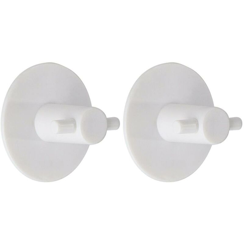 foto del prodotto tendance set di 2 ganci tondi in abs 3m bianco