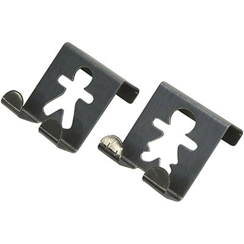 foto del prodotto tendance set di 2 piccole bambole in acciaio inox da appendere cromo