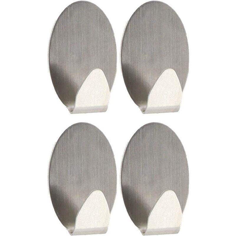 foto del prodotto tendance set di 4 ganci ovali in acciaio inox da 3 m cromo