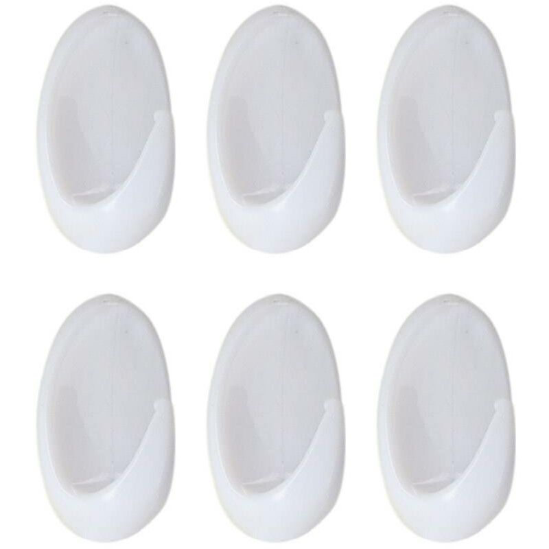 foto del prodotto tendance set di 6 ganci in abs da 3 m bianco