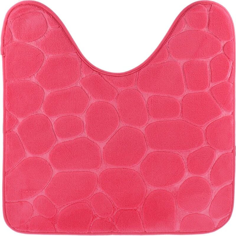 foto del prodotto tendance tappetino contour in microfibra con ciottoli 45x50 cm fuschia