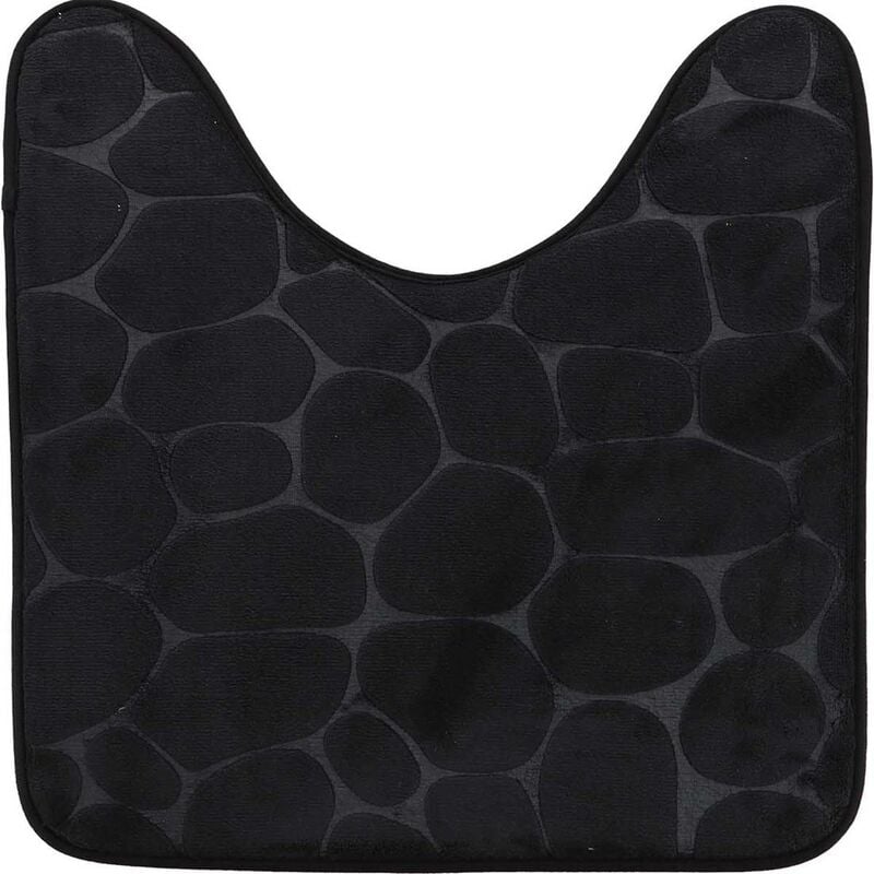 foto del prodotto tendance tappetino in microfibra contour pebble 45x50 cm nero