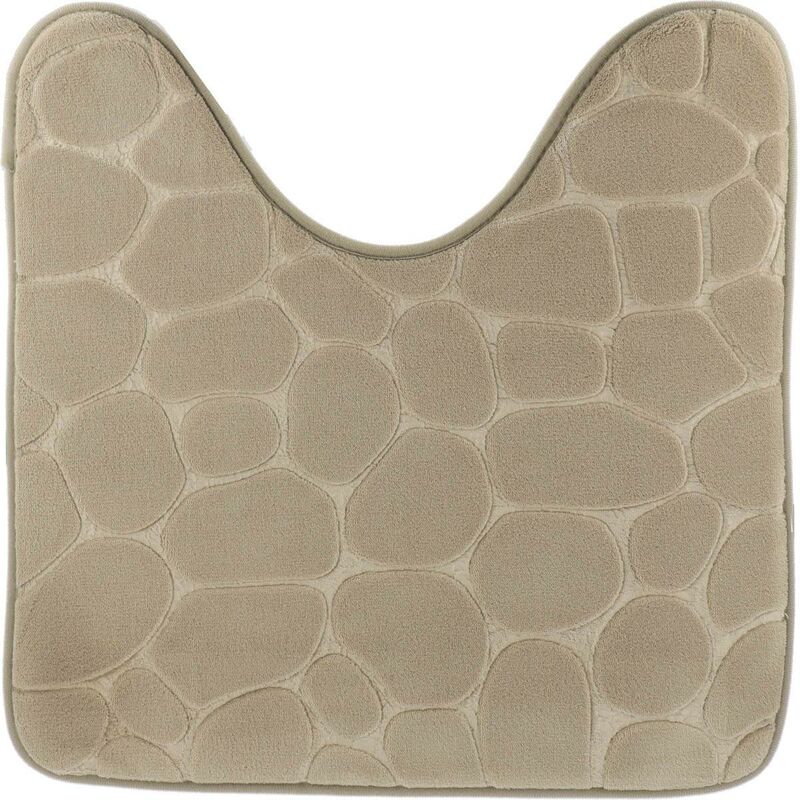 foto del prodotto tendance tappetino per wc in microfibra contour 45x50 cm taupe