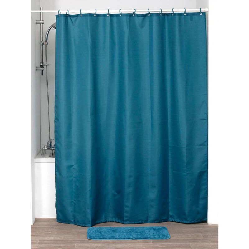 foto del prodotto tendance tenda da doccia in poliestere 180x200 cm 12 anelli pp blu tahitiano