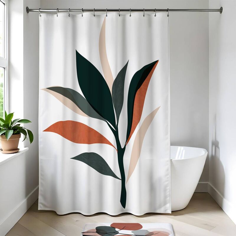 foto del prodotto tendance tenda da doccia in poliestere 180x200 cm bucolique