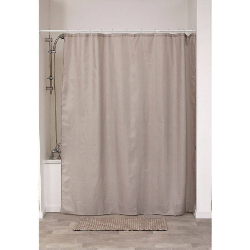 foto del prodotto tendance tenda da doccia in poliestere 180x200 cm effetto lino mimetisme