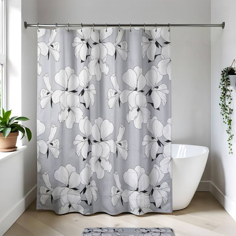 foto del prodotto tendance tenda doccia peva 180x180 cm ecrin gris