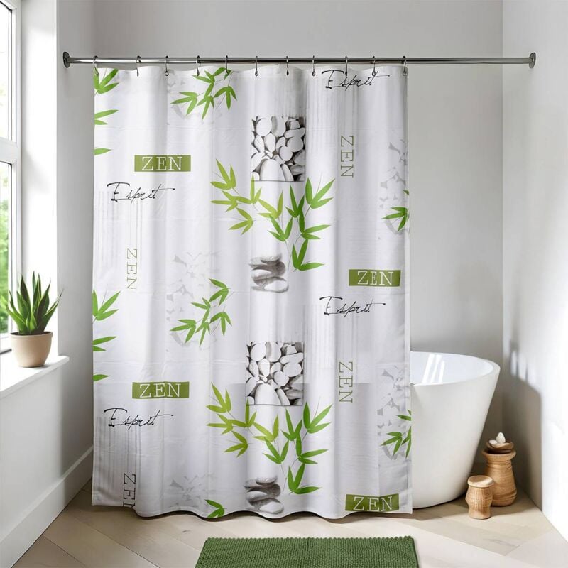 foto del prodotto tendance tenda doccia peva 180x180cm 12 anelli bianco intemporelle