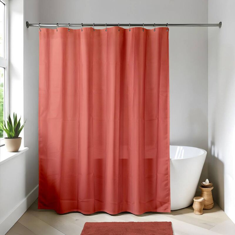 foto del prodotto tendance tenda doccia peva 180x200cm terracotta