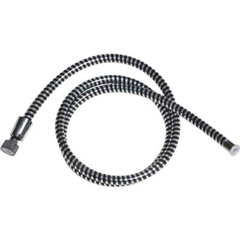 foto del prodotto tendance tubo doccia in pvc 200 cm argento nero
