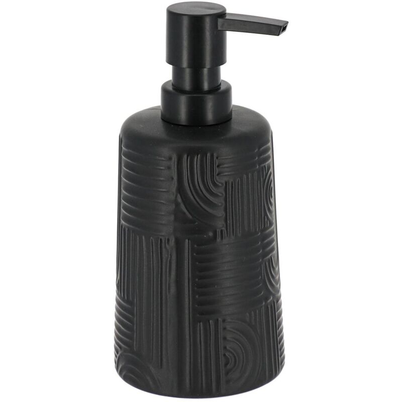 foto del prodotto tendance vibrazioni etniche 430 ml dispenser di sapone gres rotondo nero