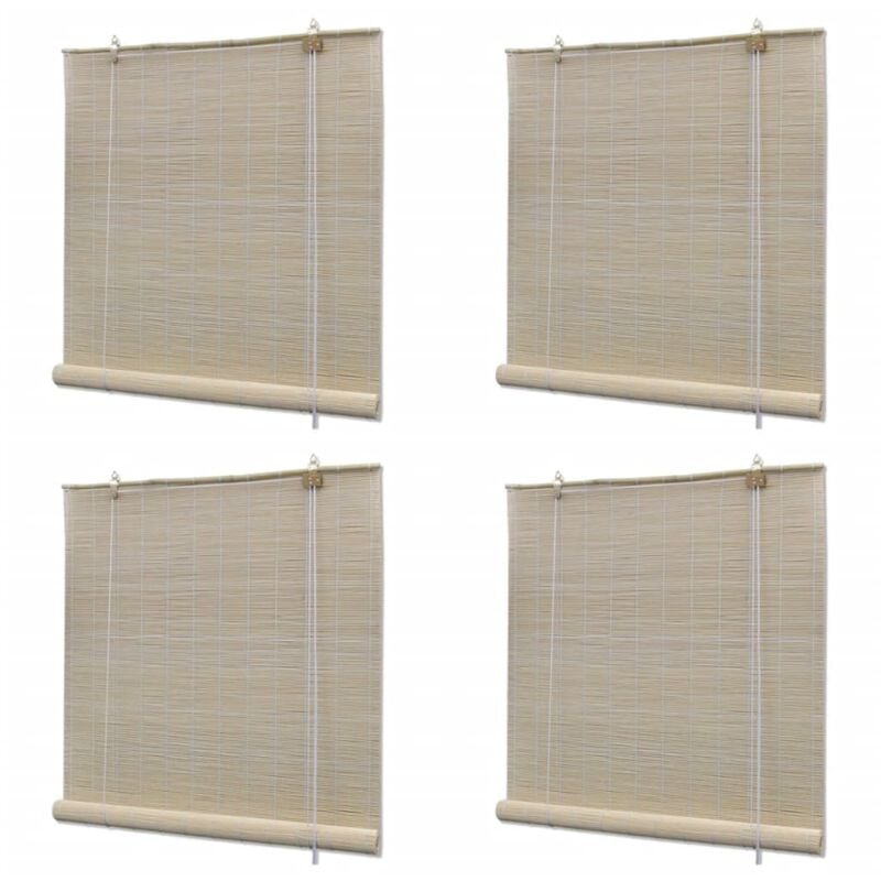 foto del prodotto tende a rullo in bambù 4 pz 120x160 cm - vidaxl