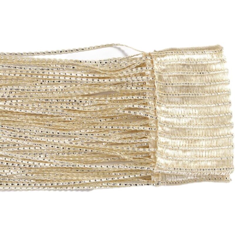 foto del prodotto tende con nappe 100 x 200 cm, divisorie con nappe, adatte per porte, finestre, casa, decorazioni, eventi, decorazioni beige 