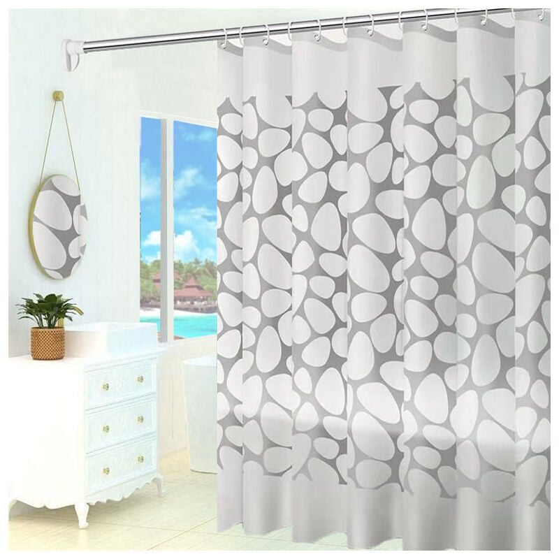 foto del prodotto tende da doccia 180 x 200 cm, tenda per vasca da bagno, tende impermeabili in tessuto spesso, tenda per vasca da bagno in tessuto impermeabile e