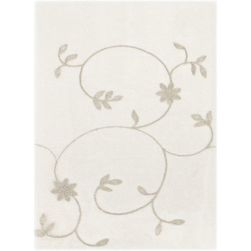 foto del prodotto tende finestre porta interno coppia 2 pz semitrasparente fiori tortora 60x150 cm