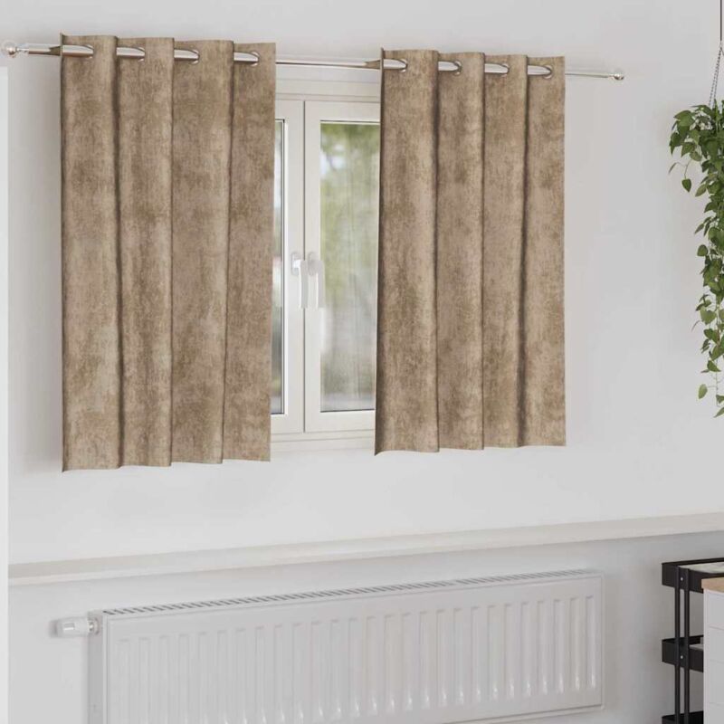 foto del prodotto tende in velluto champagne poliestere 140 x 140 cm vidaxl