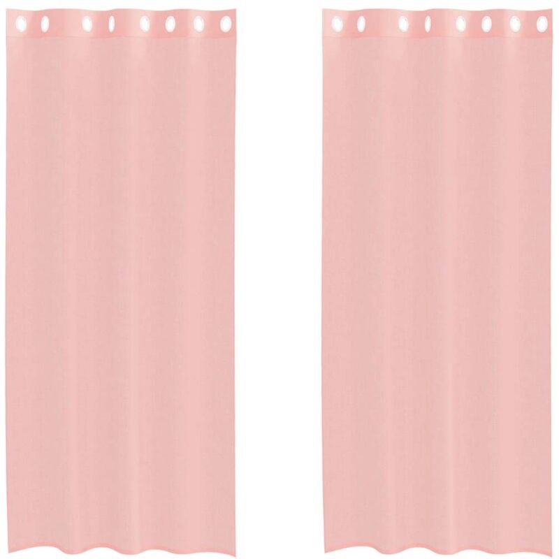 foto del prodotto tende in voile con occhielli 2 pz rosa 140x245 cm - vidaxl
