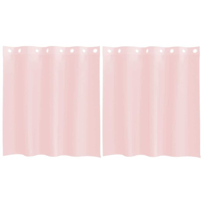 foto del prodotto tende in voile con occhielli 2 pz rosa chiaro 140x140 cm - vidaxl