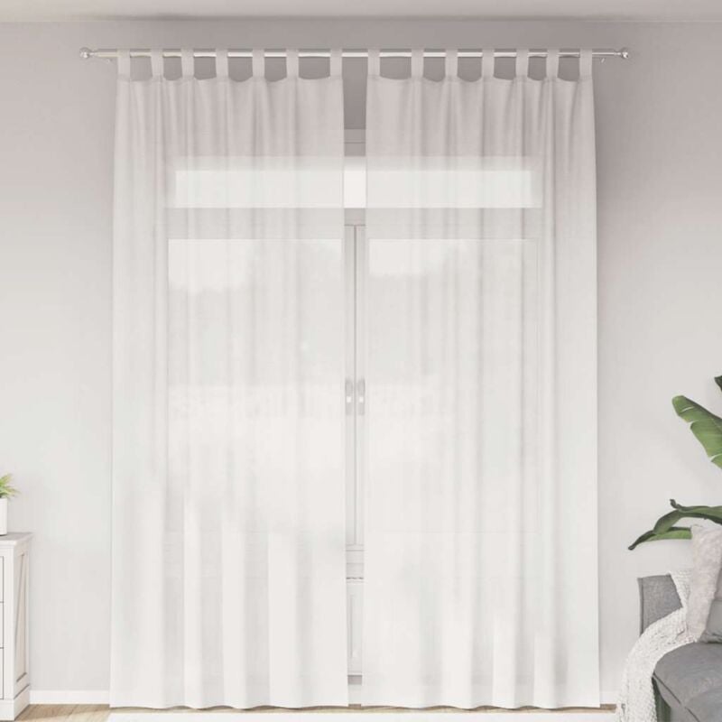 foto del prodotto tende in voile con passanti 2 pz bianco 140x260 cm vidaxl