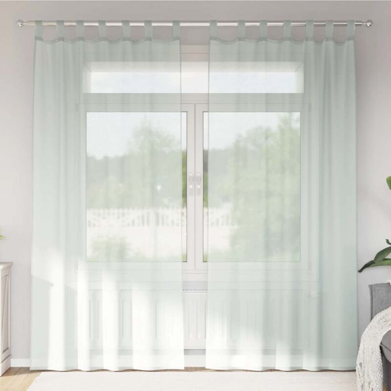 foto del prodotto tende in voile con passanti 2 pz grigio chiaro 140x245 cm vidaxl