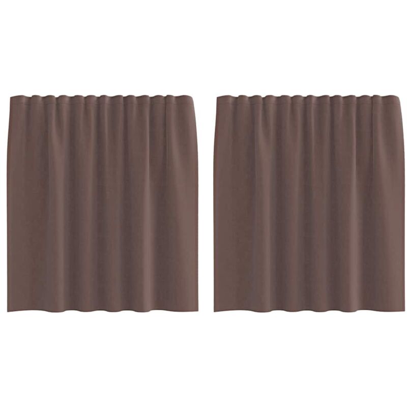 foto del prodotto tende in voile con tasche per aste 2 pz marrone - vidaxl