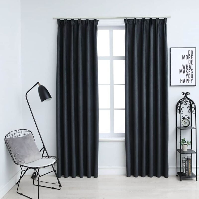 foto del prodotto tende oscuranti con ganci 2 pz antracite 140x245 cm vidaxl