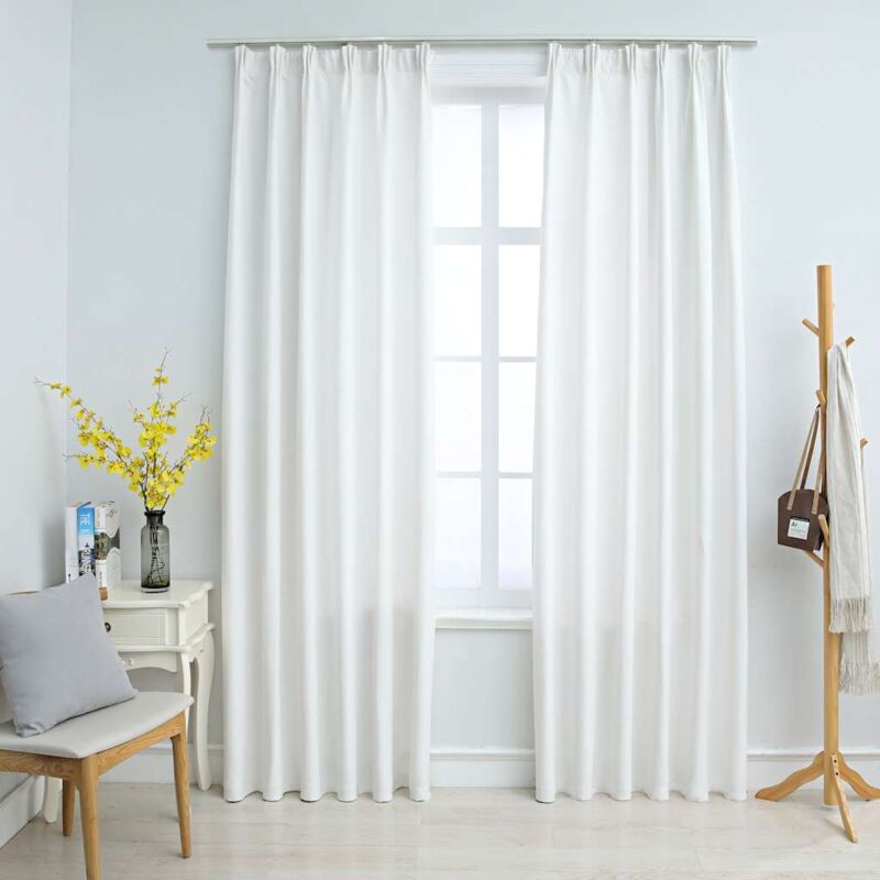 foto del prodotto tende oscuranti con ganci 2 pz avorio 140x175 cm vidaxl