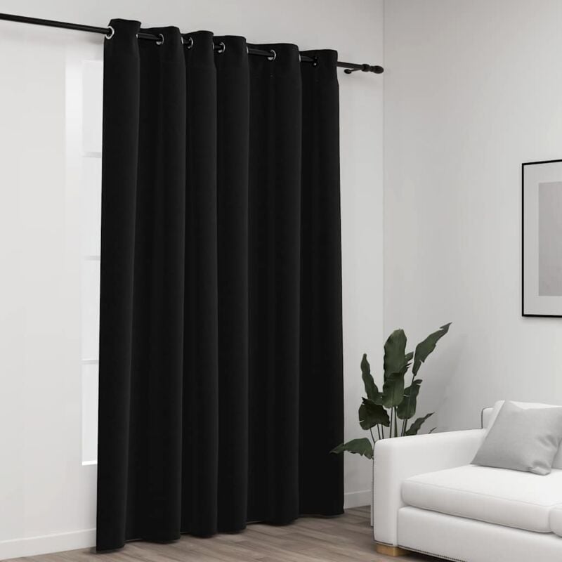 foto del prodotto tende oscuranti effetto lino occhielli antracite 290x245cm vidaxl