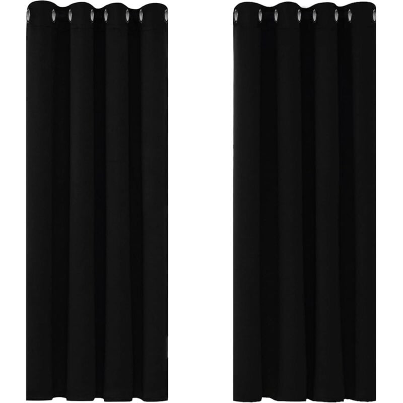 foto del prodotto tende oscuranti lablanc per camera da letto, tende termiche super morbide e isolanti, tende oscuranti con occhielli per soggiorno, 46 x 54 pollici,