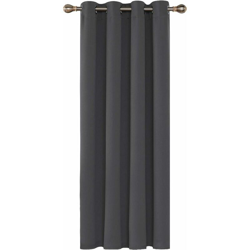 foto del prodotto tende oscuranti termoisolanti, 140x240 cm larghezza x altezza , tende per soggiorno e camera da letto, design moderno con occhielli, grigio scuro, 1