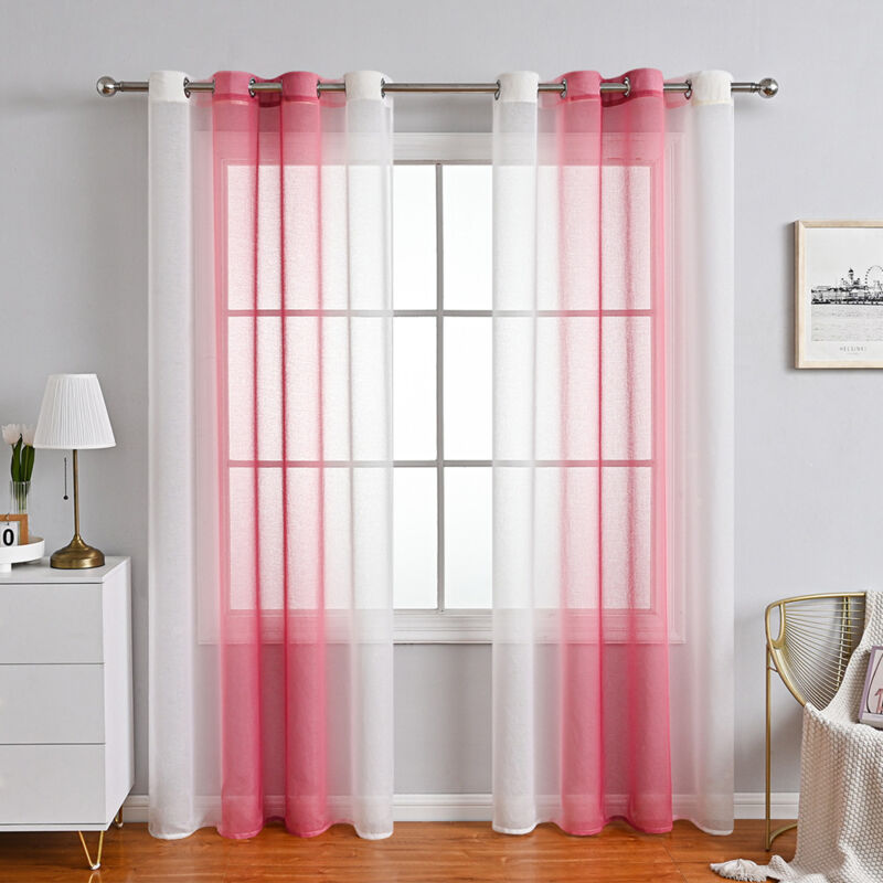 foto del prodotto tende per interni soggiorno camera da letto cameretta bimbo voile semitrasparenti righe con occhielli strisce decorativi per tenda finestra balcone