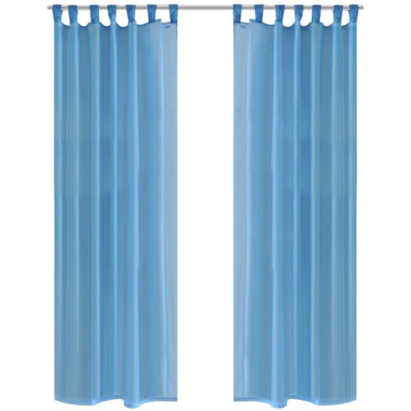 foto del prodotto tende trasparenti 2 pz turchese 140 x 225 cm vidaxl