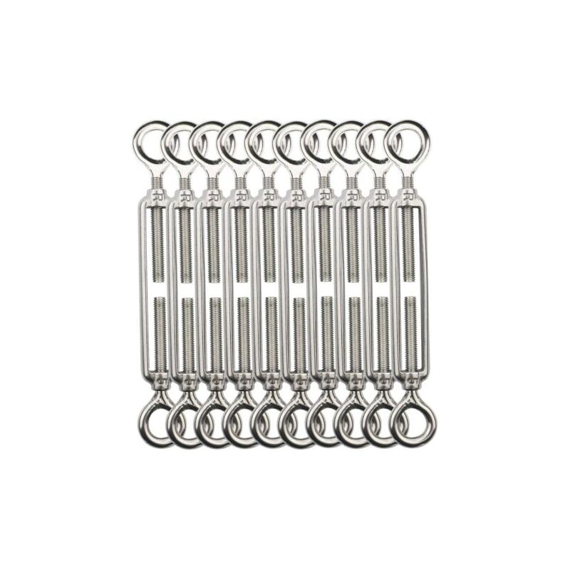 foto del prodotto tenditore a vite aiperq tenditori a vite m5, tenditore a vite con gancio e gancio, tenditori a vite in acciaio inossidabile 304, utilizzato per