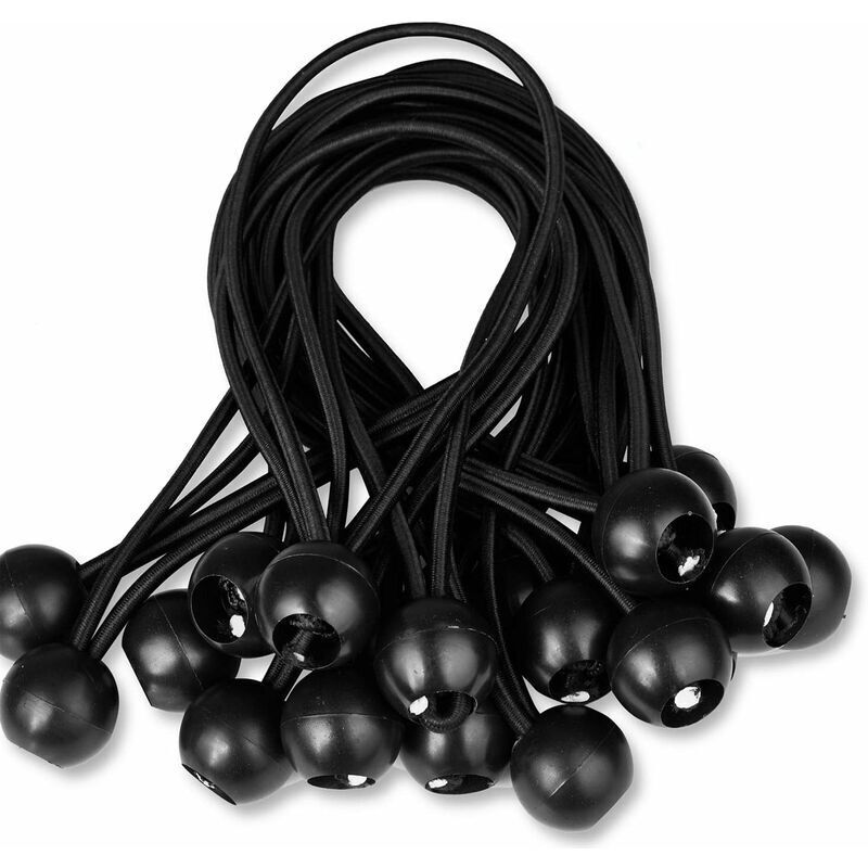 foto del prodotto tenditore per teloni tenditori a sfera tenditore elastico tenditore in gomma nera 40 pz