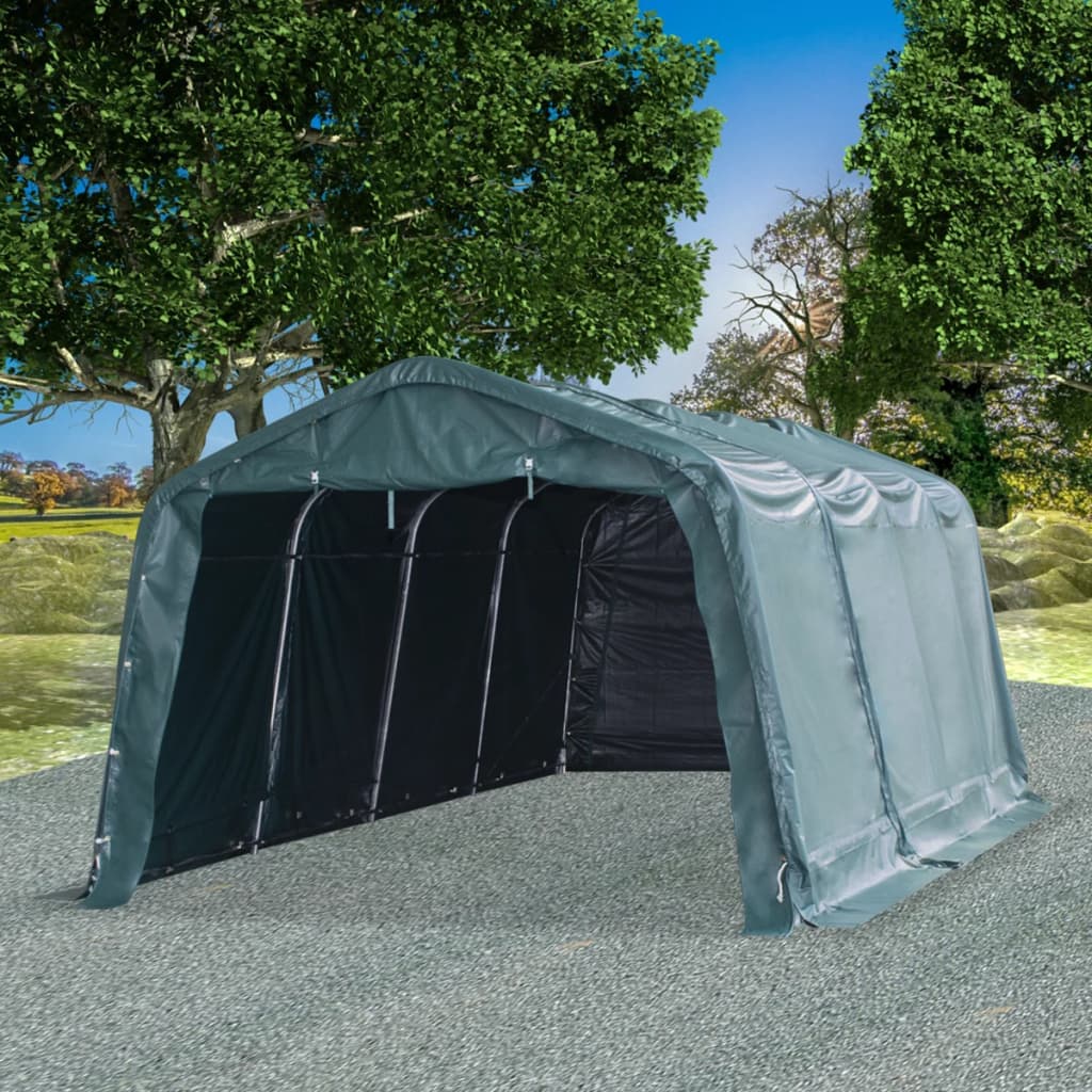 foto del prodotto tendone bestiame rimovibile pvc 550 g m 3,3x6,4 m verde scurocod mxl 72406
