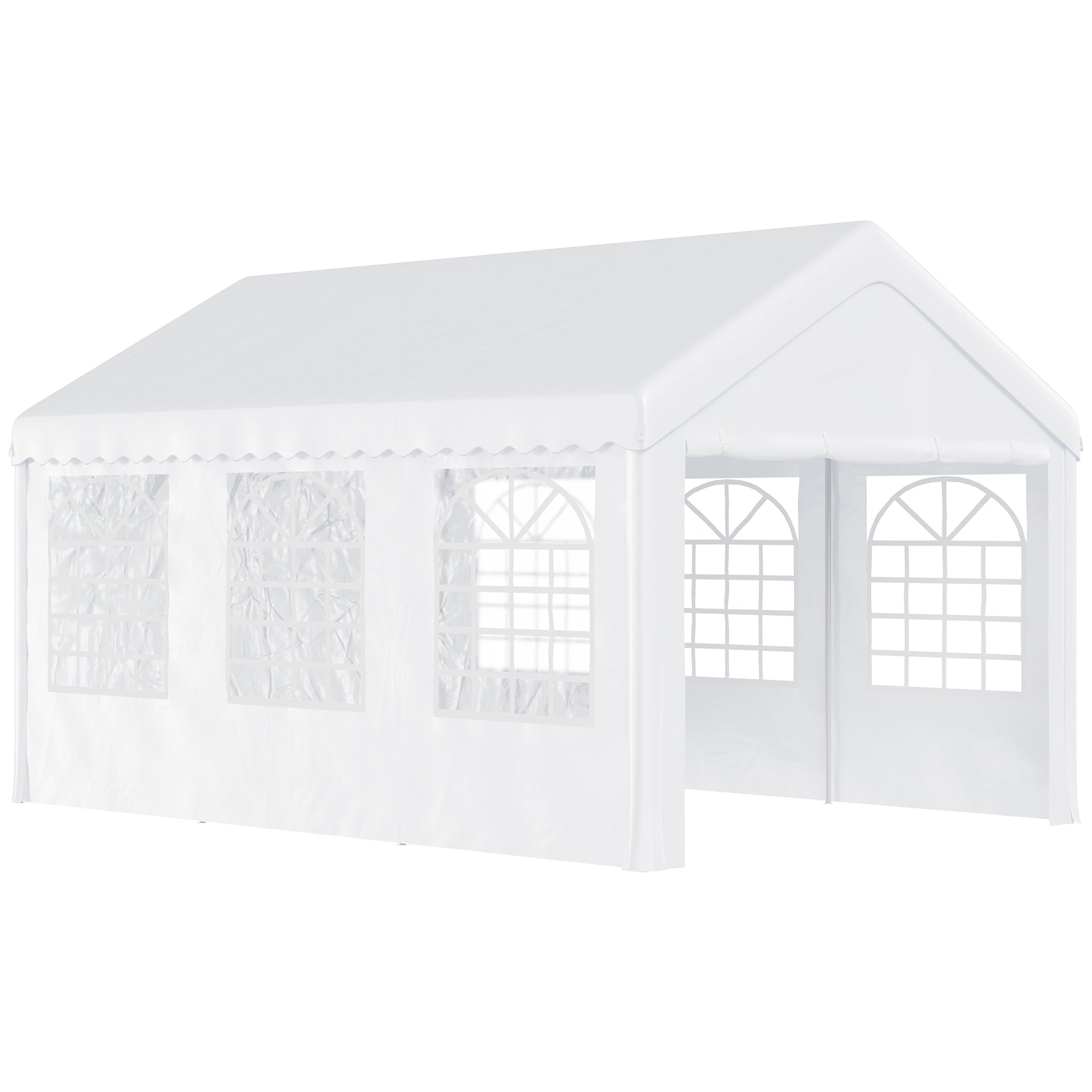 foto del prodotto tendostruttura per feste matrimonio in acciaio impermeabile bianco 6x4x2.8m