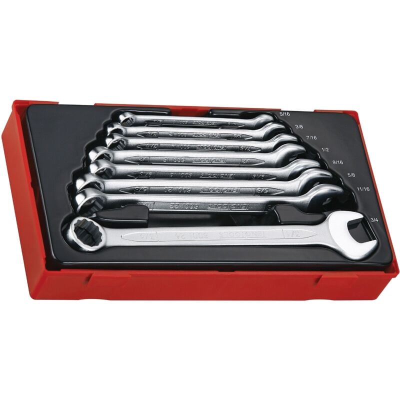 foto del prodotto teng tools tt3592 set di chiavi combinate in pollici da 8 pezzi