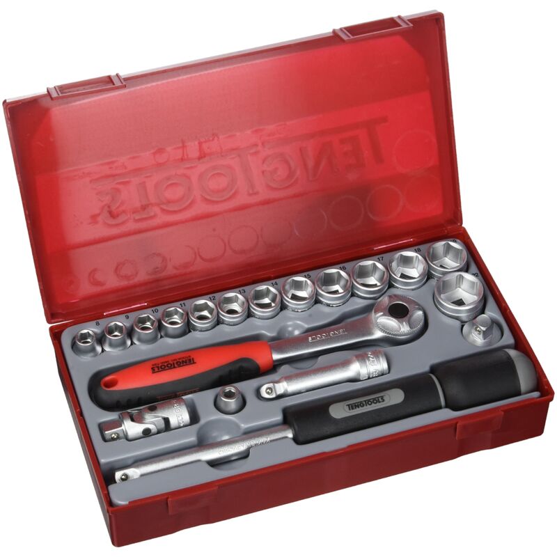 foto del prodotto teng tt3819 - set di chiavi a bussola 3/8', 19 pezzi