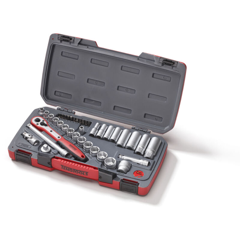 foto del prodotto tengtools set di chiavi a bussola con gambo quadrato da 3 8 teng tools t3839