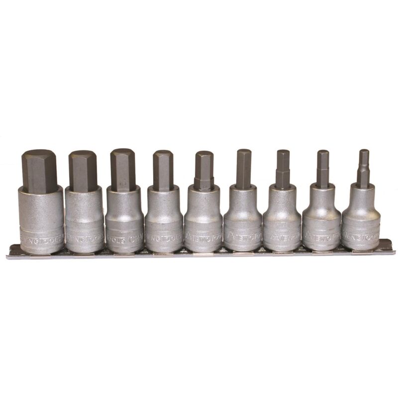 foto del prodotto tengtools un set di bussole con gambo esagonale allen con gambo quadrato da 1 2 . teng tools m1212