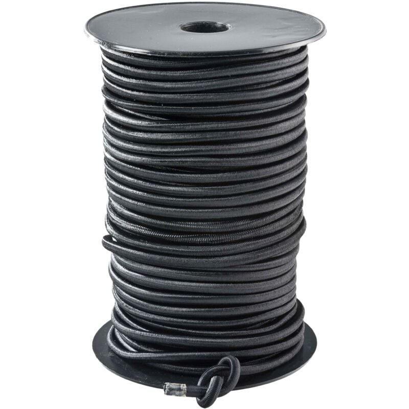 foto del prodotto tensionatore elastico nero diverse lunghezze werka pro 4mm x 50 metri su bobina