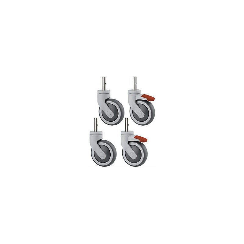 foto del prodotto tente rotella in plastica offerta set 2 rotelle pivottanti