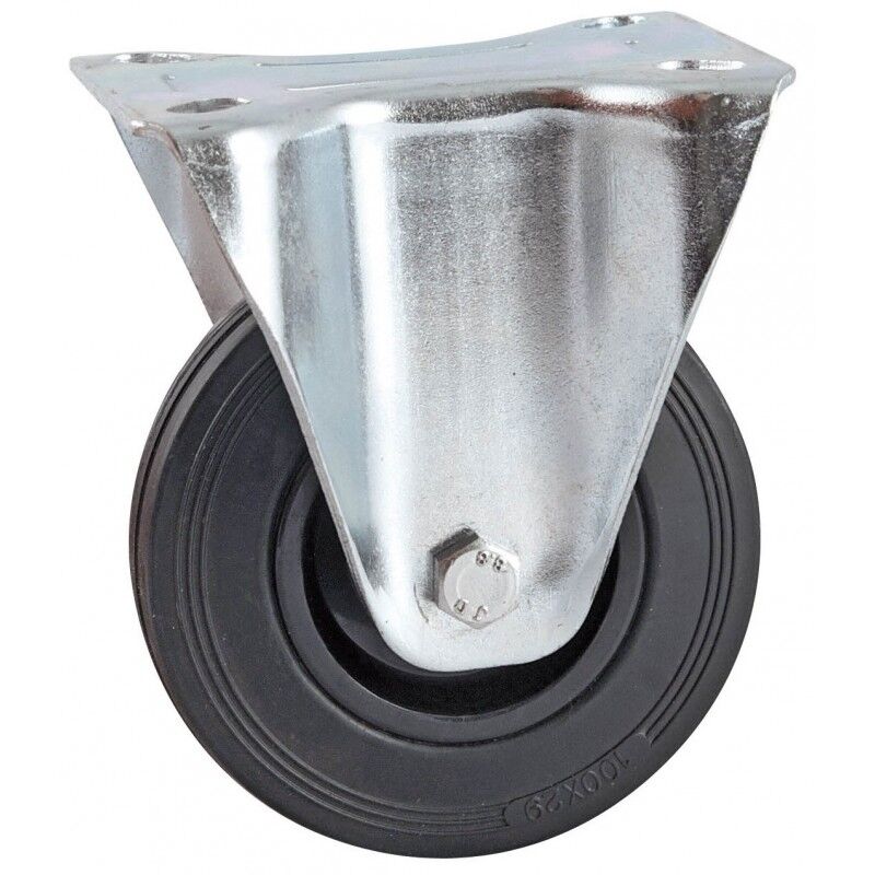 foto del prodotto tente ruota fissa con piastra rettangolare avl ruota in gomma 50 portata 50 kg 508819a