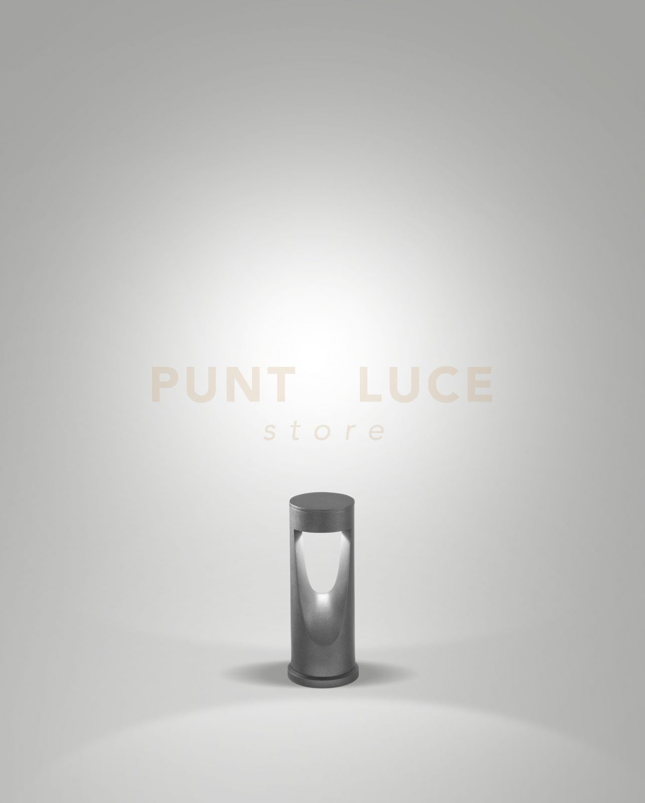 foto del prodotto teo paletto per esterno nero lucido altezza cm.30 a led 13w 3000k 1170lm ip65