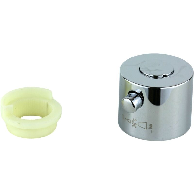 foto del prodotto teorema rubinetteria - maniglia di ricambio tonda per termostatici teorema 0194311-001 cromo