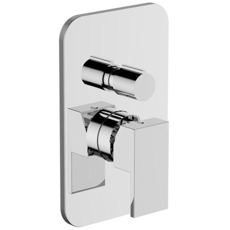 foto del prodotto teorema rubinetteria miscelatore monocomando incasso pillar vasca doccia cromo